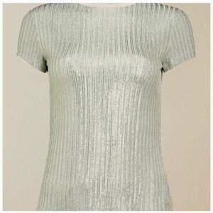Ted Baker mint catrino metallic fitted t shirt Size 3 (US Size Medium or 8/10)